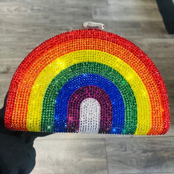 🌈Rainbow Rhinestone Clutch🌈